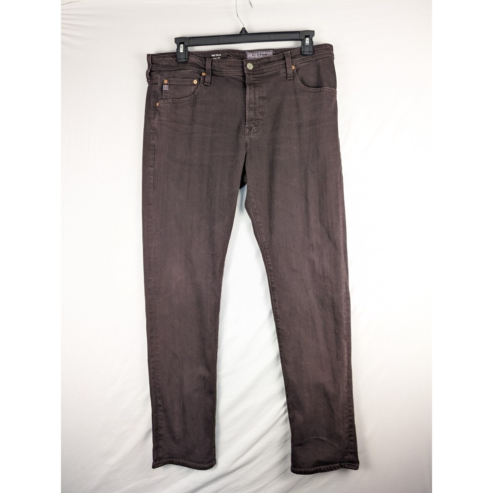 AG Adriano Goldschmied The Tellis Jeans Mens 36R Brown Modern Slim Fit Denim